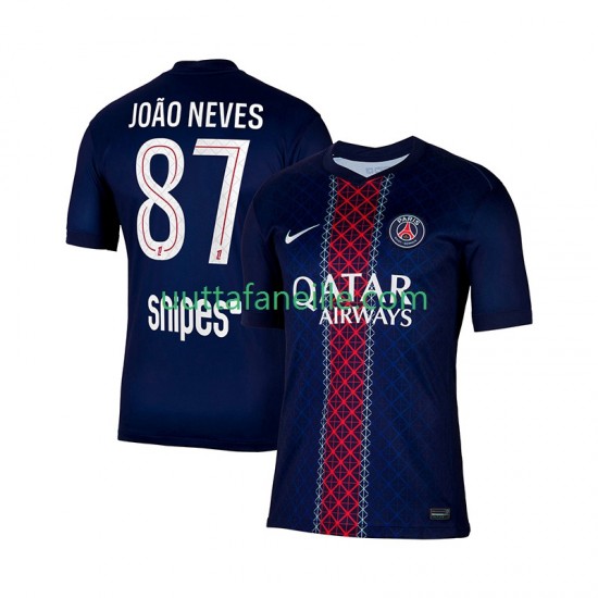 Jalkapallo Pelipaitoja Paris Saint-Germain Joao Neves 87 Mies Kotipeliasu 2025-2026 Lyhythihainen
