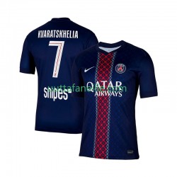 Jalkapallo Pelipaitoja Paris Saint-Germain Khvicha Kvaratskhelia 7 Mies Kotipeliasu 2025-2026 Lyhythihainen