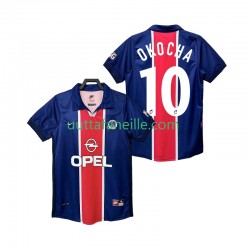 Jalkapallo Pelipaitoja Paris Saint-Germain OKOCHA 10 Retro Mies Kotipeliasu 1998 1999 Lyhythihainen
