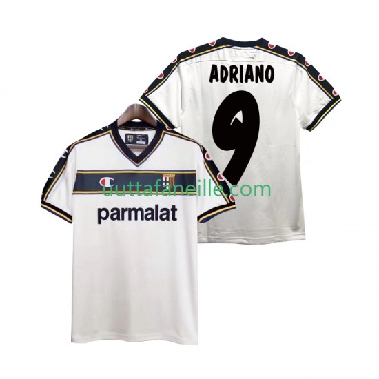 Jalkapallo Pelipaitoja Parma ADRIANO 9 2003 Retro Mies Vieraspeliasu 2002 Lyhythihainen