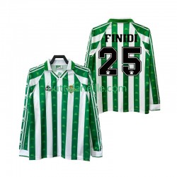 Jalkapallo Pelipaitoja Real Betis FINIDI 25 1996 1997 Retro Mies Kotipeliasu Pitkähihainen