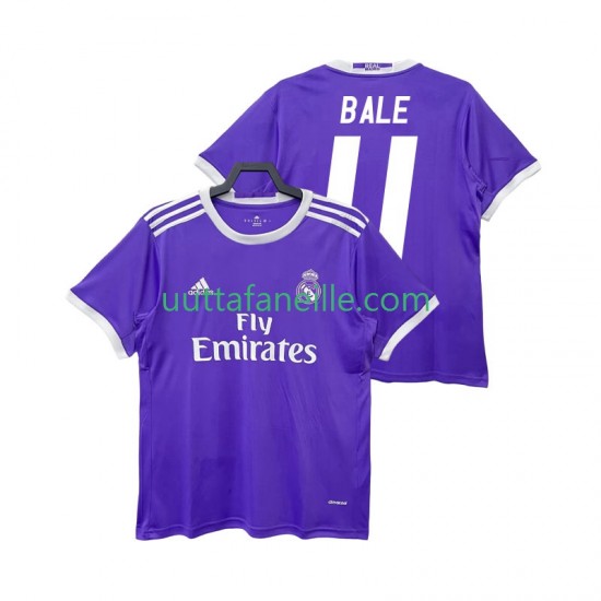 Jalkapallo Pelipaitoja Real Madrid BALE 11 2016 2017 Retro Mies Vieraspeliasu Lyhythihainen
