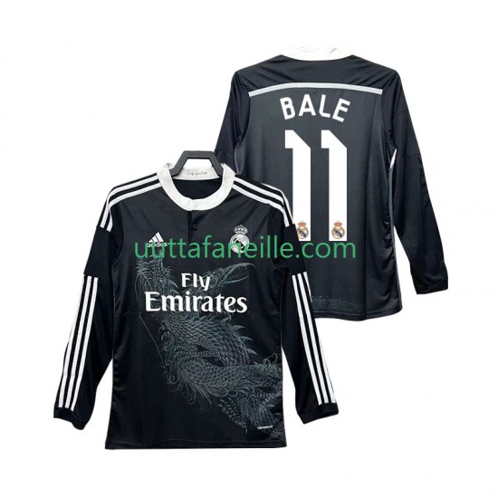 Jalkapallo Pelipaitoja Real Madrid BALE 11 2014 2015 Retro Mies Kolmas peliasu Pitkähihainen