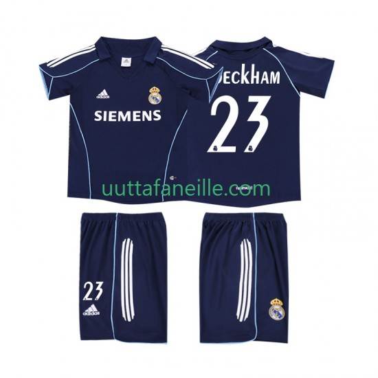 Jalkapallo Pelipaitoja Real Madrid BECKHAM 23 2005 Retro Lasten Vieraspeliasu 2006 Lyhythihainen