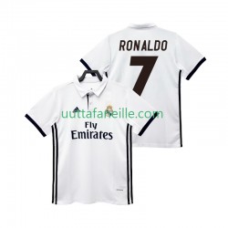 Jalkapallo Pelipaitoja Real Madrid CRISTIANO RONALDO 7 2017 2018 Retro Mies Kotipeliasu Lyhythihainen