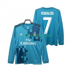 Jalkapallo Pelipaitoja Real Madrid CRISTIANO RONALDO 7 2017 2018 Retro Mies Kolmas peliasu Pitkähihainen