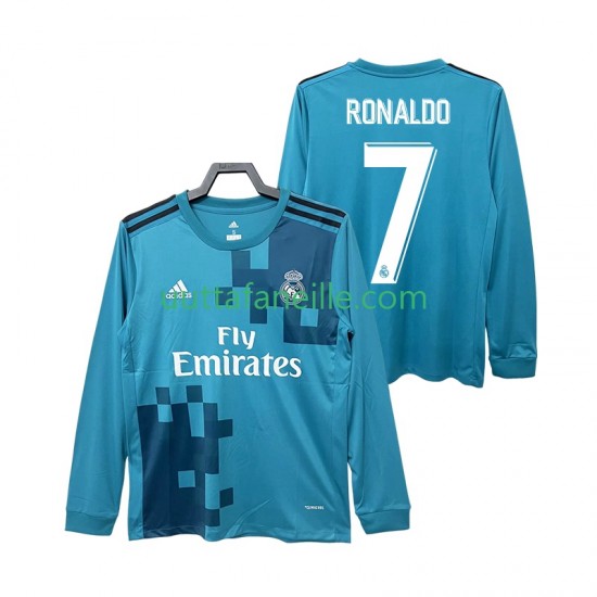 Jalkapallo Pelipaitoja Real Madrid CRISTIANO RONALDO 7 2017 2018 Retro Mies Kolmas peliasu Pitkähihainen