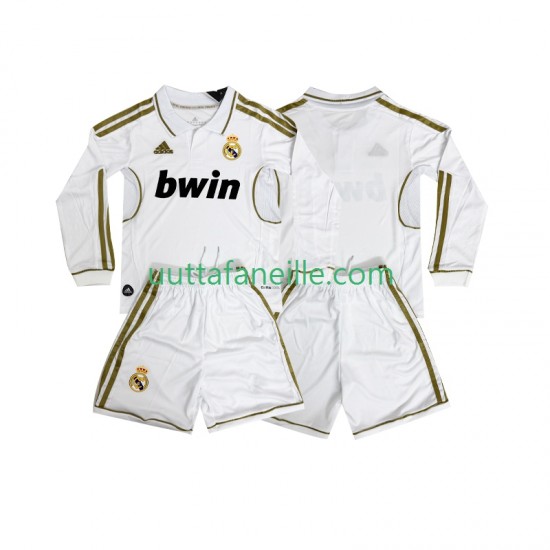 Jalkapallo Pelipaitoja Real Madrid 2012 Retro Lasten Kotipeliasu 2011 Pitkähihainen