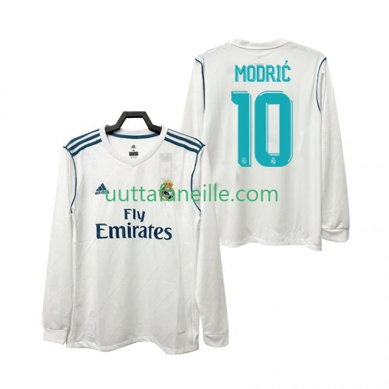 Jalkapallo Pelipaitoja Real Madrid Modrić 10 2017 2018 Retro Mies Kotipeliasu Pitkähihainen