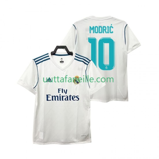 Jalkapallo Pelipaitoja Real Madrid Modrić 10 2017 Retro Mies Kotipeliasu Lyhythihainen