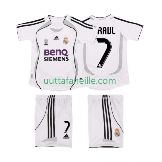 Jalkapallo Pelipaitoja Real Madrid RAUL 7 2007 Retro Lasten Kotipeliasu 2006 Lyhythihainen