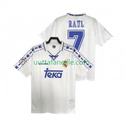 Jalkapallo Pelipaitoja Real Madrid RAUL 7 1996 1997 Retro Mies Kotipeliasu Lyhythihainen