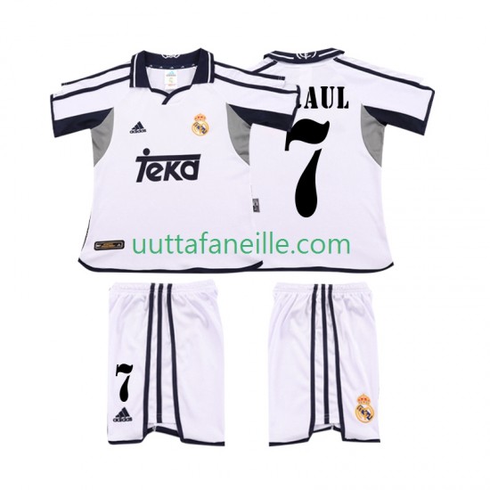 Jalkapallo Pelipaitoja Real Madrid RAUL 7 2001 Retro Lasten Kotipeliasu 2002 Lyhythihainen