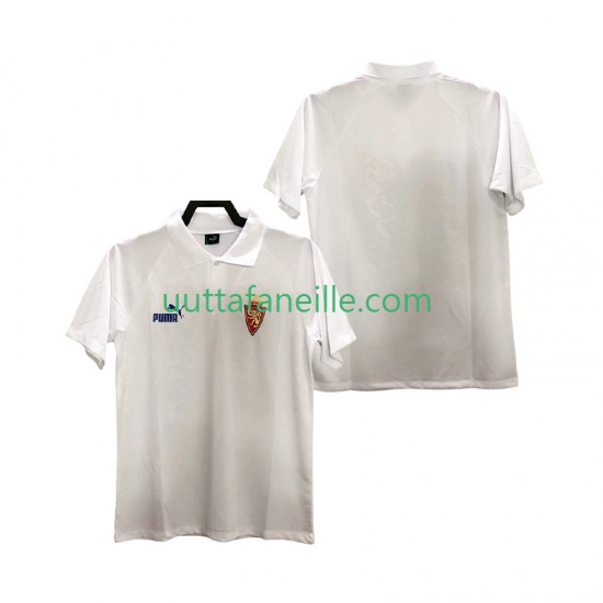 Jalkapallo Pelipaitoja Real Zaragoza 1995 Retro Mies Kotipeliasu Lyhythihainen