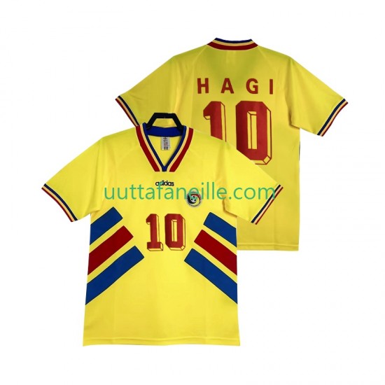 Jalkapallo Pelipaitoja Romania Hagi 10 Retro Mies Kotipeliasu 1994 Lyhythihainen