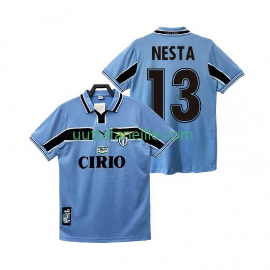 Jalkapallo Pelipaitoja SS Lazio NESTA 13 Retro Mies Kotipeliasu 1998 1999 Lyhythihainen