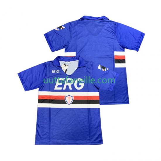 Jalkapallo Pelipaitoja Sampdoria 1990 1991 Retro Mies Kotipeliasu Lyhythihainen