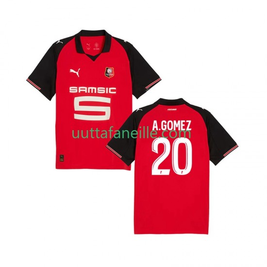 Jalkapallo Pelipaitoja Stade Rennais Andres Gomez 20 Mies Kotipeliasu 2025-2026 Lyhythihainen