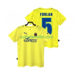 Jalkapallo Pelipaitoja Villarreal CF FORLAN 5 2005 Retro Mies Kotipeliasu 2006 Lyhythihainen