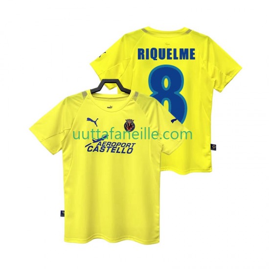 Jalkapallo Pelipaitoja Villarreal CF RIQUELME 8 2005 Retro Mies Kotipeliasu 2006 Lyhythihainen