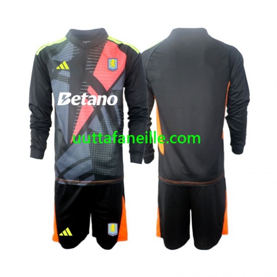 Jalkapallo Pelipaitoja Aston Villa Maalivahti Lasten Kotipeliasu 2024-2025 Pitkähihainen