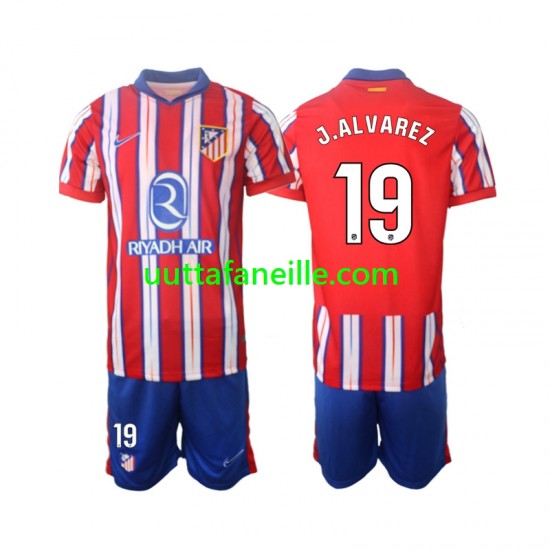 Jalkapallo Pelipaitoja Atlético Madrid J.Alvarez 19 Lasten Kotipeliasu 2024-2025 Lyhythihainen