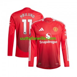 Jalkapallo Pelipaitoja Manchester United Rasmus Hojlund 11 Mies Kotipeliasu 2024-2025 Pitkähihainen