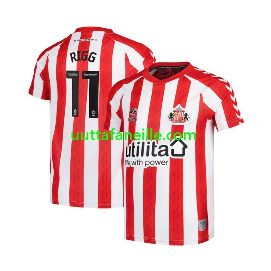 Jalkapallo Pelipaitoja Sunderland Chris Rigg 11 Mies Kotipeliasu 2024-2025 Lyhythihainen