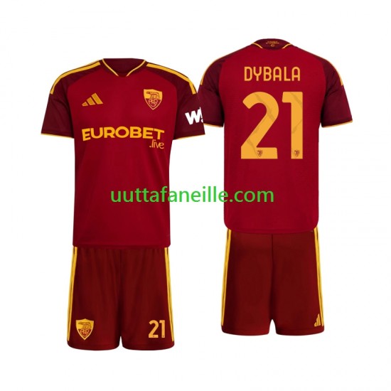 Jalkapallo Pelipaitoja AS Roma Paulo Dybala 21 Lasten Kotipeliasu 2026-2027 Lyhythihainen