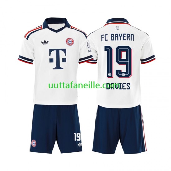 Jalkapallo Pelipaitoja FC Bayern München Alphonso Davies 19 Lasten Vieraspeliasu 2026-2027 Lyhythihainen