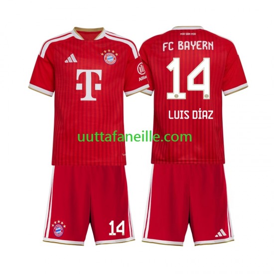 Jalkapallo Pelipaitoja FC Bayern München Luis Diaz 14 Lasten Kotipeliasu 2026-2027 Lyhythihainen