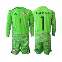 Jalkapallo Pelipaitoja Kroatia Dominik Livakovic 25 Maalivahti Lasten Kotipeliasu 2026-2027 Pitkähihainen