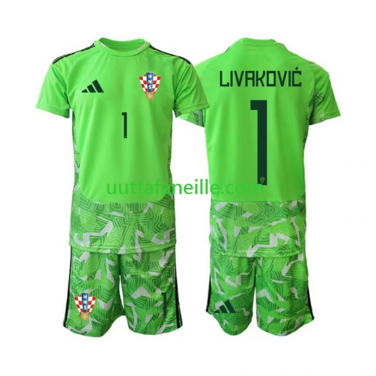 Jalkapallo Pelipaitoja Kroatia Dominik Livakovic 25 Maalivahti Lasten Kotipeliasu 2026-2027 Lyhythihainen