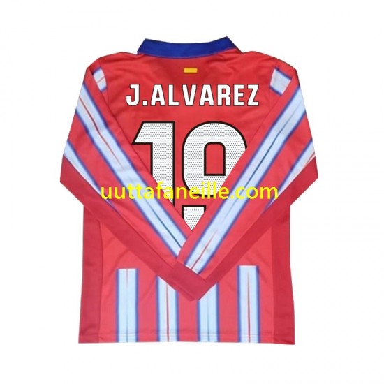 Jalkapallo Pelipaitoja Atlético Madrid Julian Alvarez 19 Mies Kotipeliasu 2024-2025 Pitkähihainen