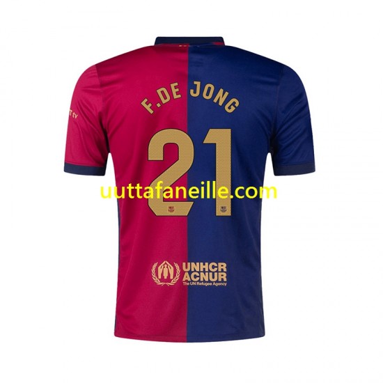 Jalkapallo Pelipaitoja FC Barcelona F. DE JONG 21 Mies Kotipeliasu 2024-2025 Lyhythihainen