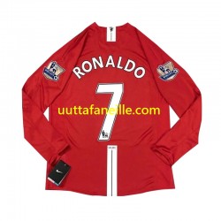 Jalkapallo Pelipaitoja Manchester United Cristiano Ronaldo 7 2007 Retro Mies Kotipeliasu Pitkähihainen