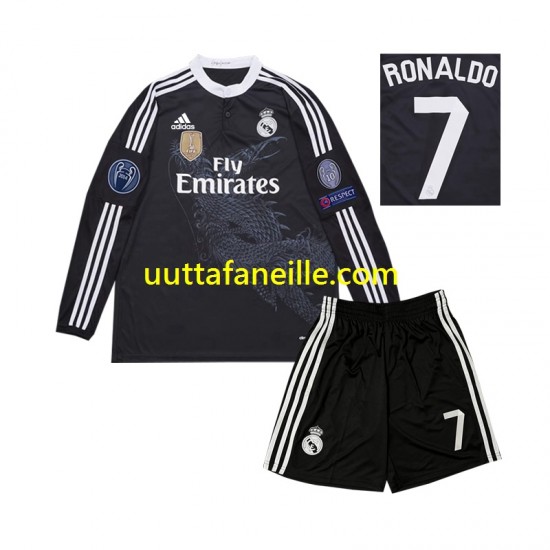 Jalkapallo Pelipaitoja Real Madrid Cristiano Ronaldo 7 2014 Retro Lasten Kolmas peliasu Pitkähihainen