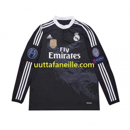 Jalkapallo Pelipaitoja Real Madrid 2014 Retro Mies Kolmas peliasu Pitkähihainen