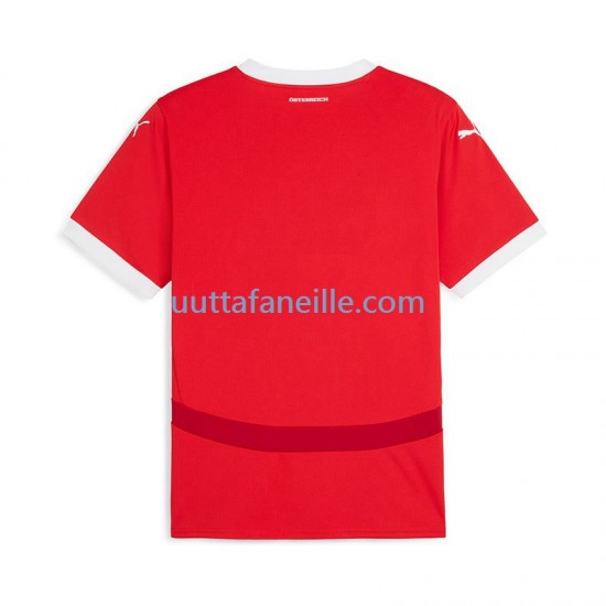 Jalkapallo Pelipaitoja Itävalta Mies Kotipeliasu Euro 2024 Lyhythihainen