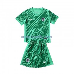 Jalkapallo Pelipaitoja Alankomaat Maalivahti Lasten Kotipeliasu Euro 2024 Lyhythihainen