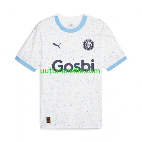 Jalkapallo Pelipaitoja Girona Mies Vieraspeliasu 2023-2024 Lyhythihainen