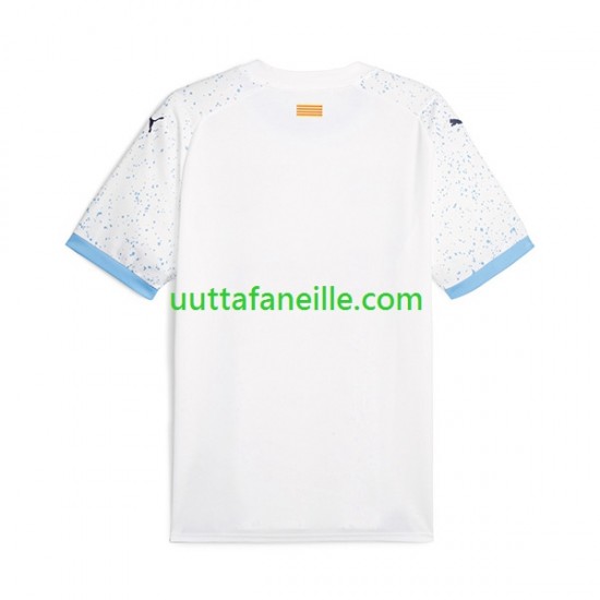 Jalkapallo Pelipaitoja Girona Mies Vieraspeliasu 2023-2024 Lyhythihainen