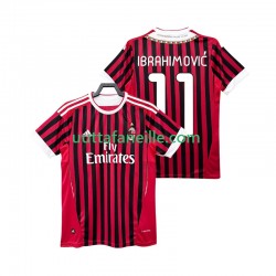 Jalkapallo Pelipaitoja AC Milan Ibrahimović Zlatan 11 2012 Retro Mies Kotipeliasu 2011 Lyhythihainen