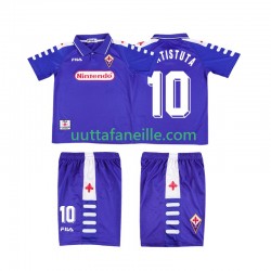 Jalkapallo Pelipaitoja ACF Fiorentina RUICOSTA 10 Retro Lasten Kotipeliasu 1998 1999 Lyhythihainen