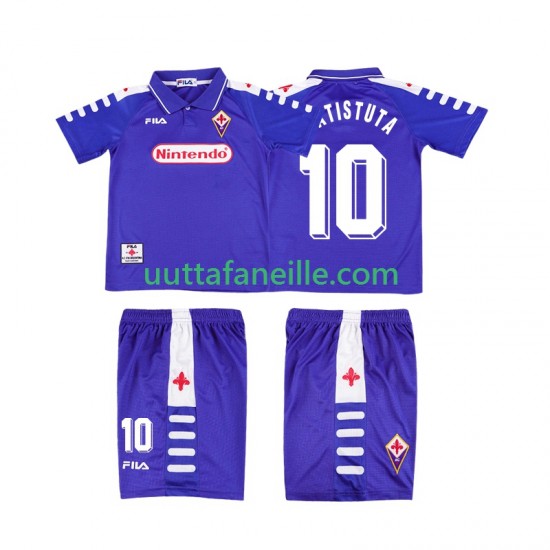 Jalkapallo Pelipaitoja ACF Fiorentina RUICOSTA 10 Retro Lasten Kotipeliasu 1998 1999 Lyhythihainen