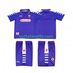 Jalkapallo Pelipaitoja ACF Fiorentina Retro Lasten Kotipeliasu 1998 1999 Lyhythihainen