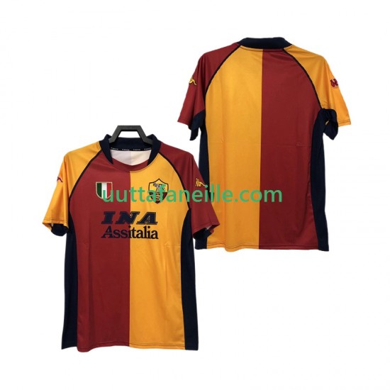 Jalkapallo Pelipaitoja AS Roma 2000-2001 Retro Mies Kotipeliasu Lyhythihainen