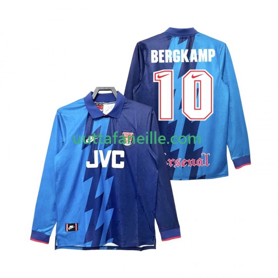 Jalkapallo Pelipaitoja Arsenal Bergkamp 10 1995 1996 Retro Mies Vieraspeliasu Pitkähihainen
