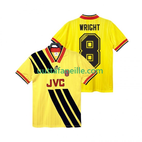 Jalkapallo Pelipaitoja Arsenal WRIGHT 8 1993 Retro Mies Vieraspeliasu 1994 Lyhythihainen