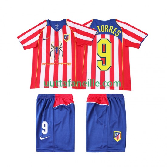 Jalkapallo Pelipaitoja Atlético Madrid F TORRES 9 2005 Retro Lasten Kotipeliasu 2004 Lyhythihainen